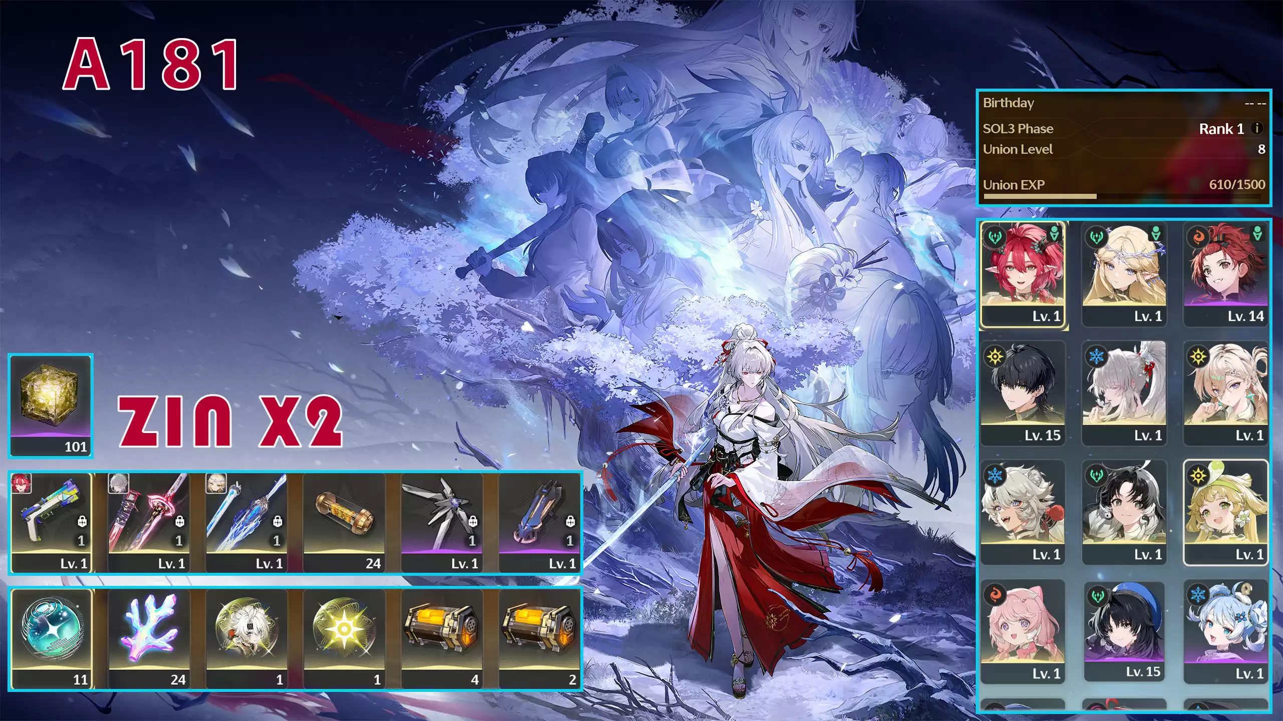 HÀNG HIẾM TOÀN SERVER ĐỘC NHẤT VÔ NHỊ: Hiyuki C0R1 + Cartethyia C0R1 + Lynae C0 + Ciaccona C0